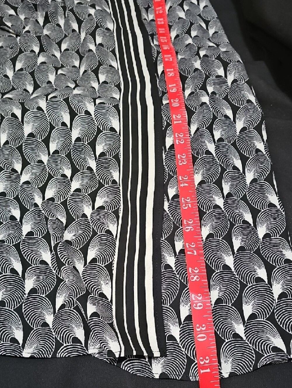 Size S Max Studio Black & White Printed Midi  Skirt - Picture 4 of 8